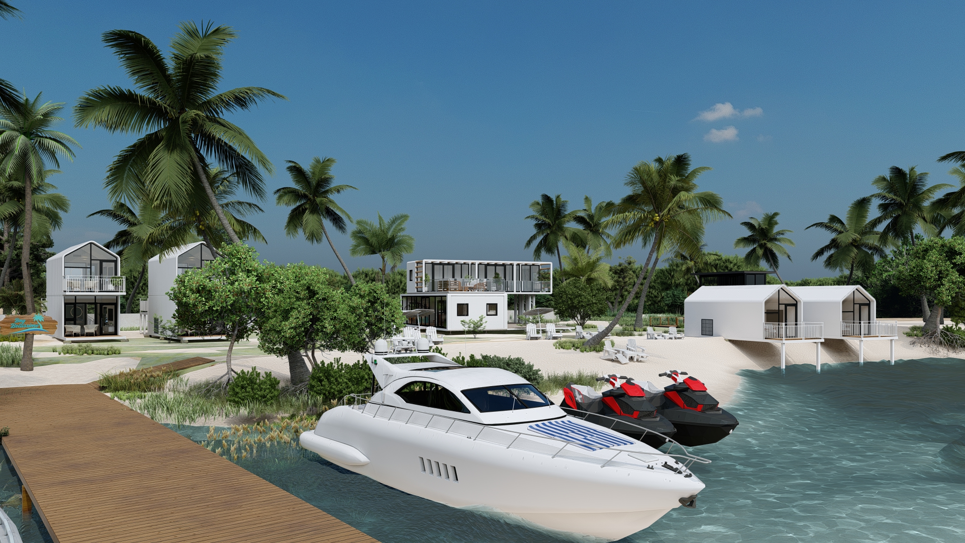 Crystal clear water by the dock