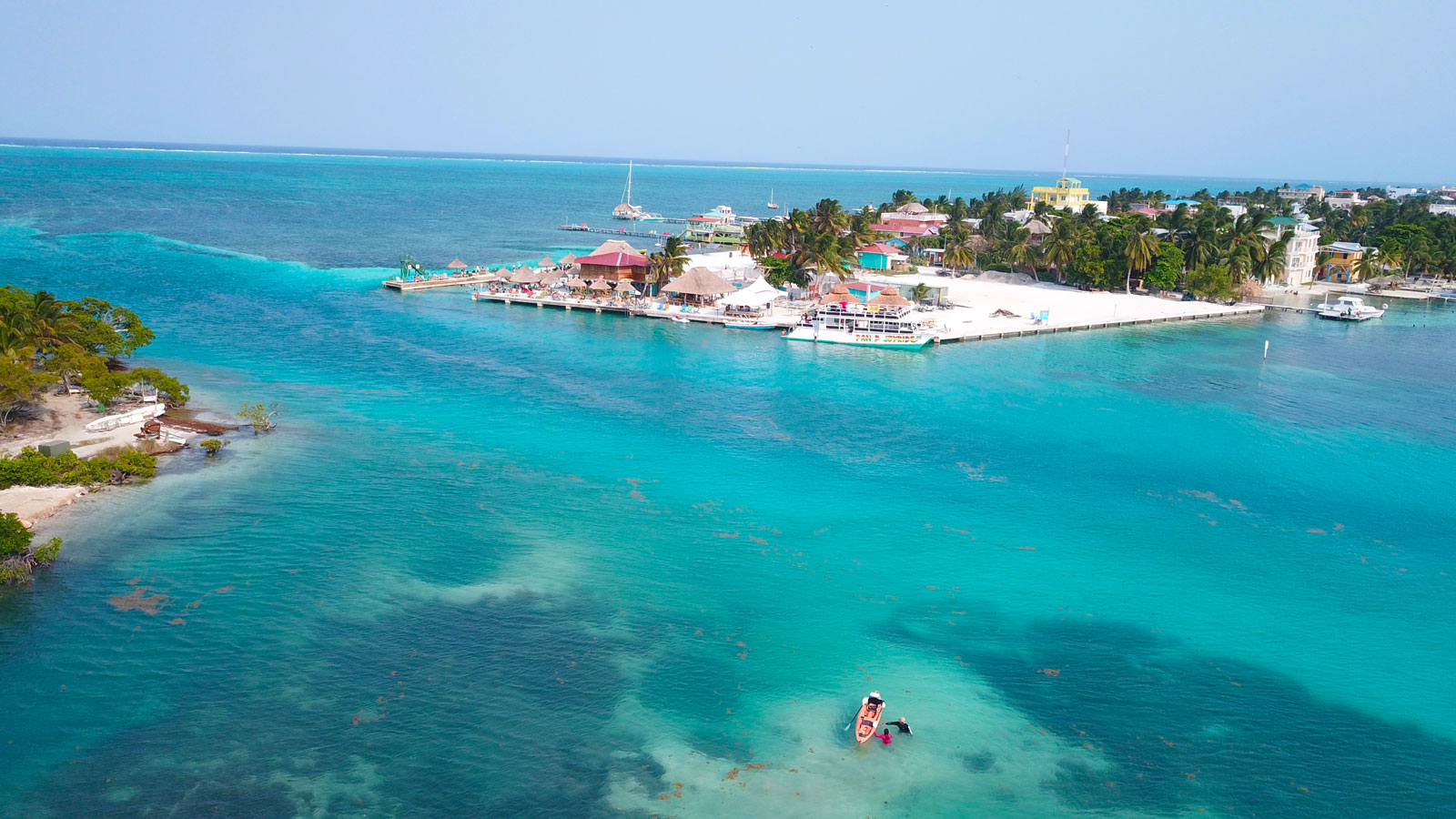 Caye Caulker arial vew