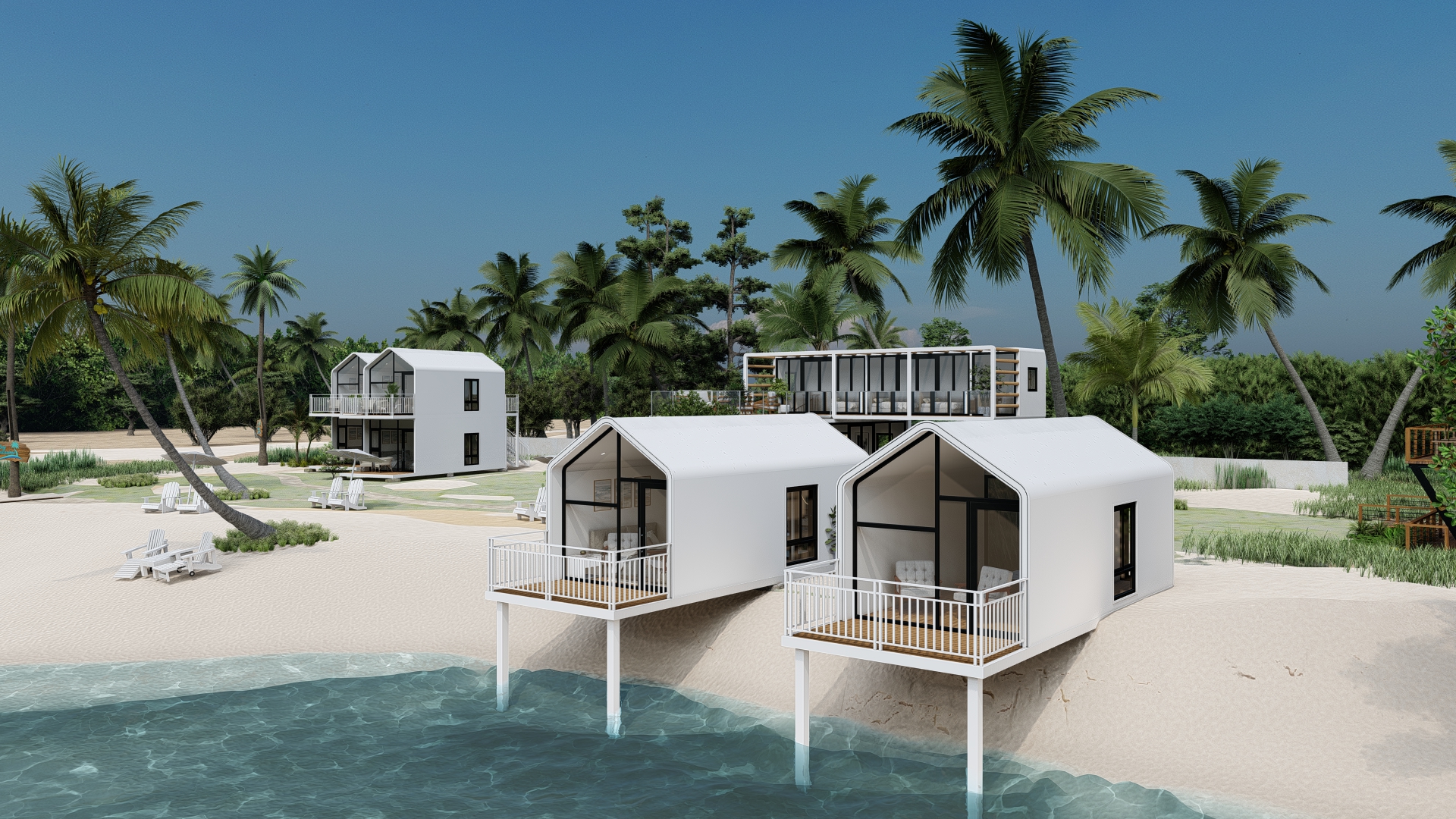 Calm waters at the resort